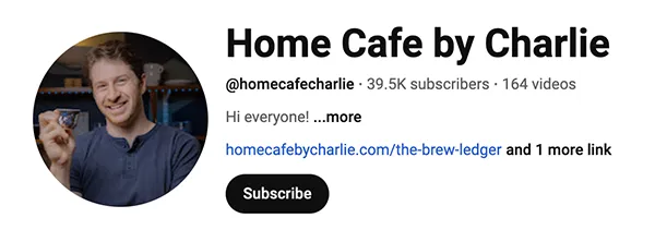 home cafe by charlie youtube channel proof